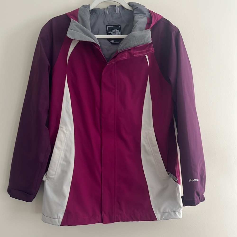 North Face Hyvent Winter Jacket Girls XL Purple Pink Winter Snow